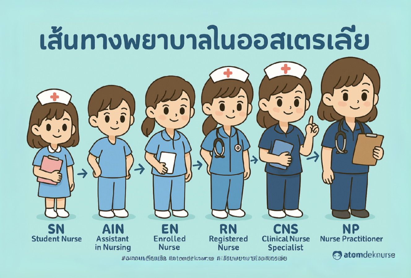 เส้นทางการเติบโตในอาชีพพยาบาลที่ออสเตรเลีย ตั้งแต่นักเรียนพยาบาลไปจนถึง Nurse Practitioner