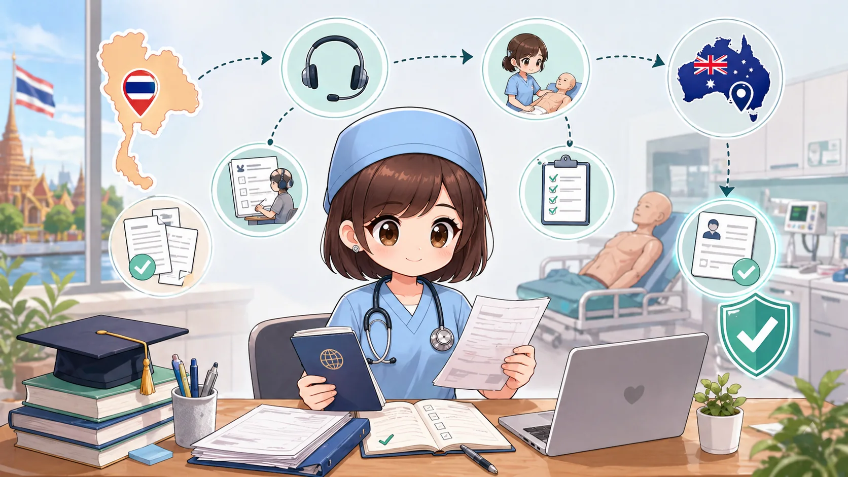 โอนใบประกอบวิชาชีพพยาบาลไทยไปออสเตรเลีย: AHPRA, OSCE, Good Standing และค่าใช้จ่าย